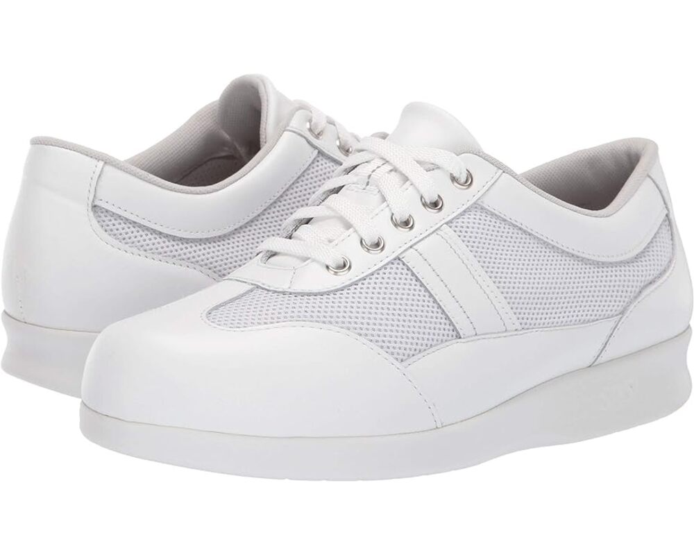 SAS Womens Free Time Comfort Walking Shoe US 9.5 Narrow EU 40 White Leather NIB